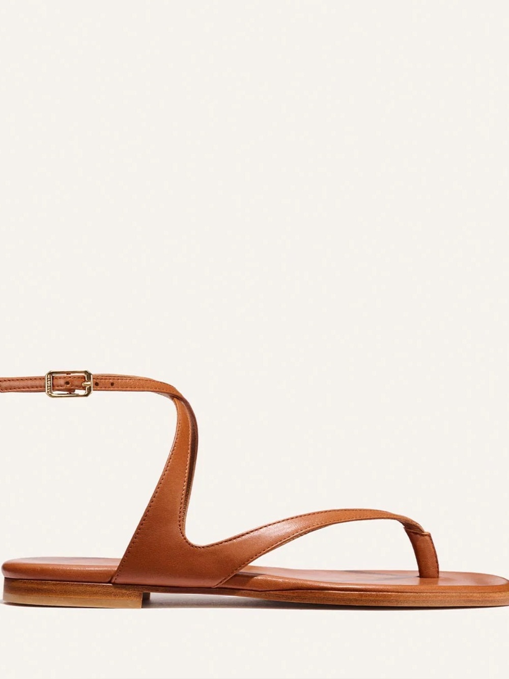Margaux Palermo Leather Strappy Sandals in Saddle Napa size 40